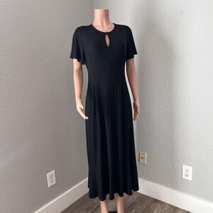 J Jill Dress Sz Small Womens Wearever Collection A Line BLACK Maxi Dress #42